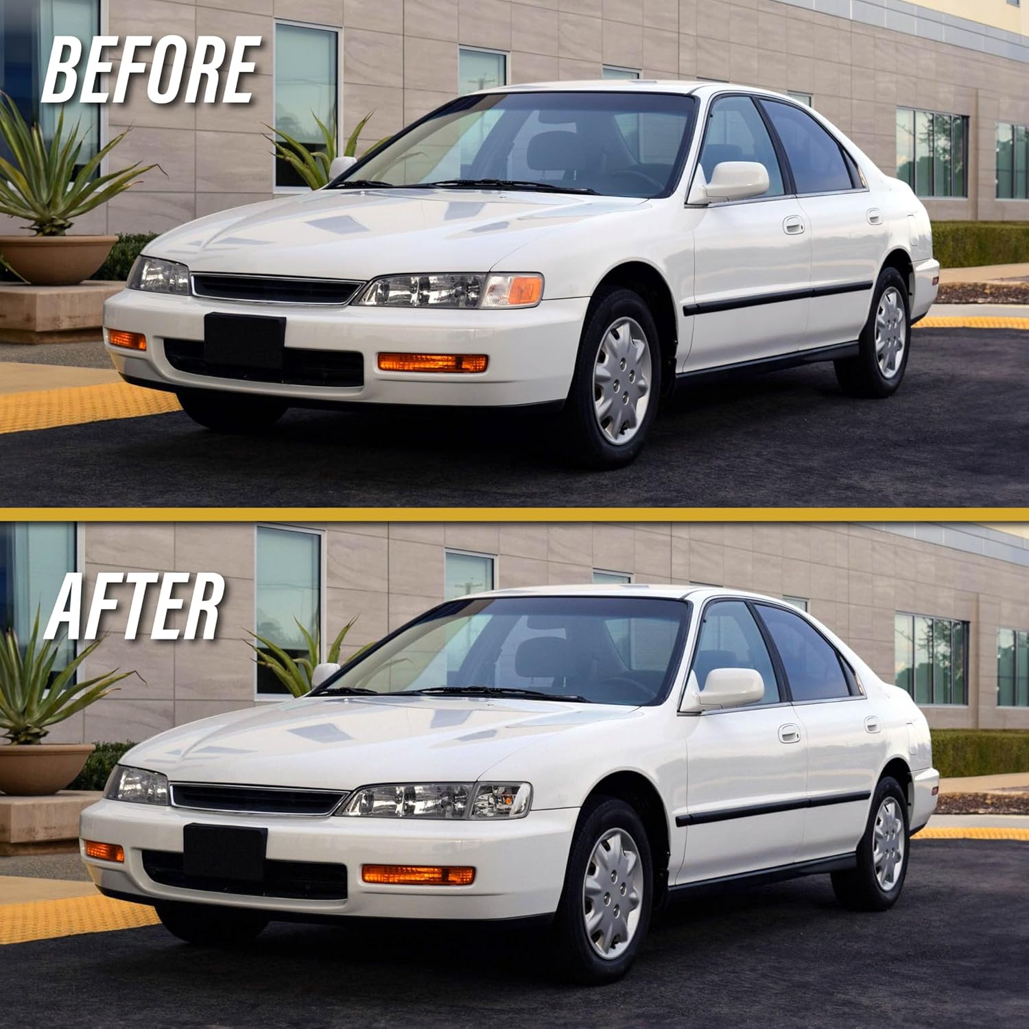 USR 94-97 Accord Corner Light – JDM CLEAR Corner Lamps (Left + Right) Pair - Compatible with 1994-1997 Honda Accord 2 Door Coupe and 4 Door Sedan All Models 5th Generation (EURO CLEAR CORNER LIGHTS)