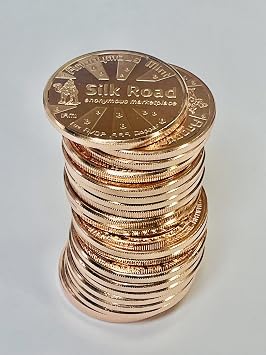 Bitcoins Silk Road Copper 1 Ounce Coins 6 Pack