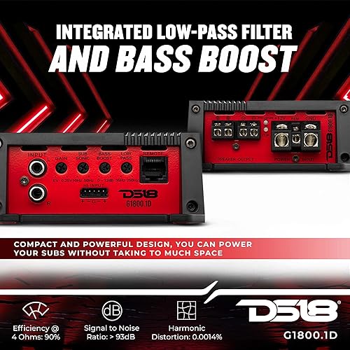 Miniatura 49 de DS18 Amplificador de audio para automóvil G3600.4D de 4 canales clase D de rango completo 3600 vatios - Diseño compacto fácil instalación