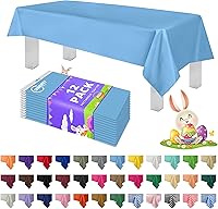 Vista 32 de Mantel de plástico de alta calidad - 54 in. x 108 pulgadas. Grandipity - Mantel rectangular (6 y 12 unidades), Agua (Aqua)