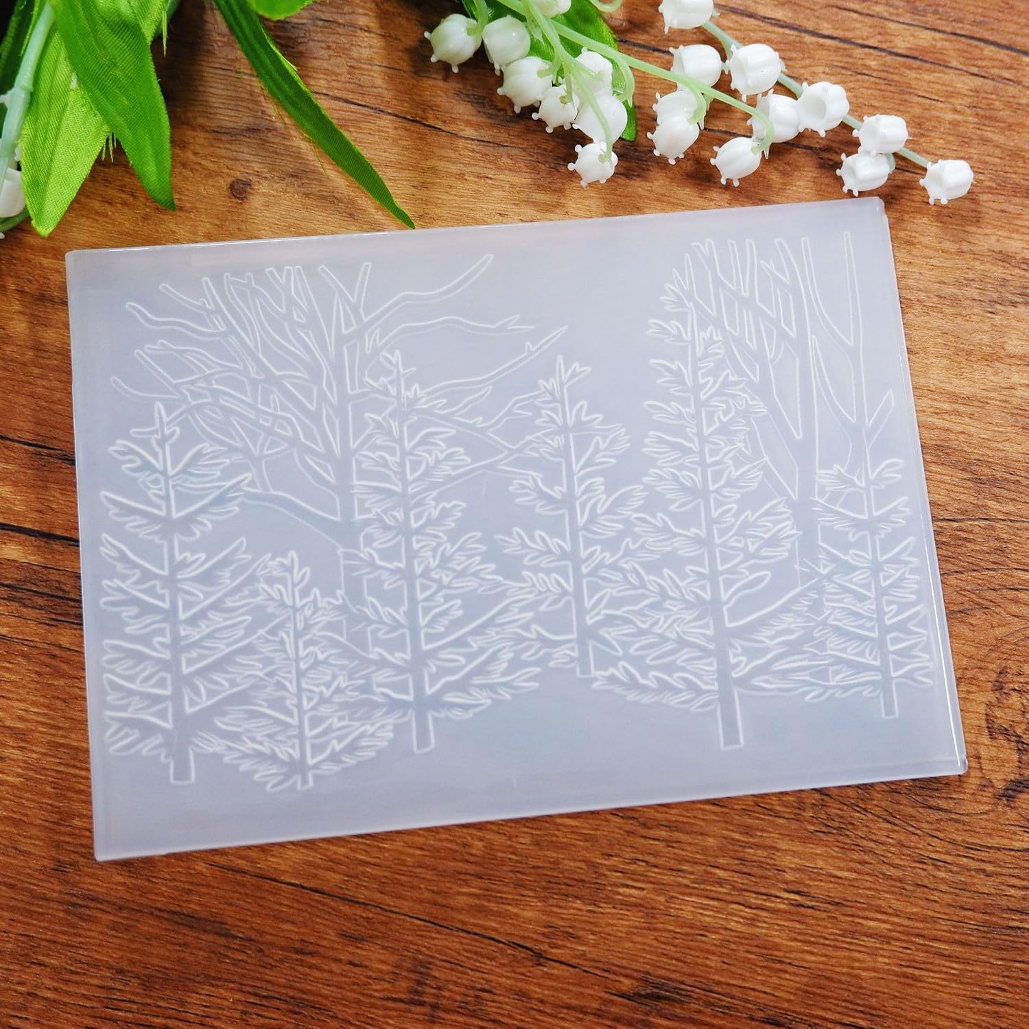 3D Merry Christmas Tree Embossing Folder for Card Making Floral DIY Plastic Scrapbooking Photo Album Card Paper DIY Craft Decoration Template Mold