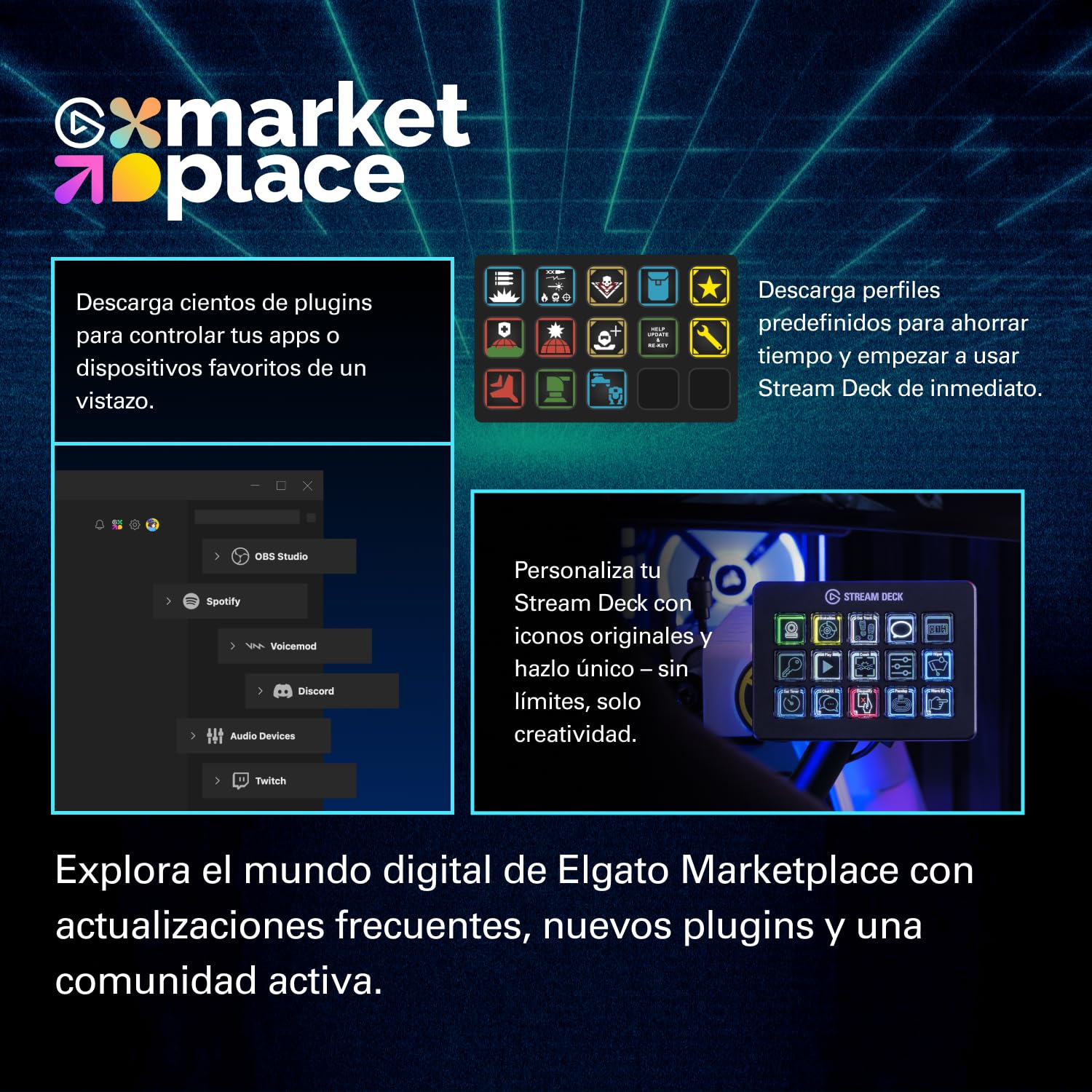 Elgato Stream Deck Scissor Keys, controlador de flujo