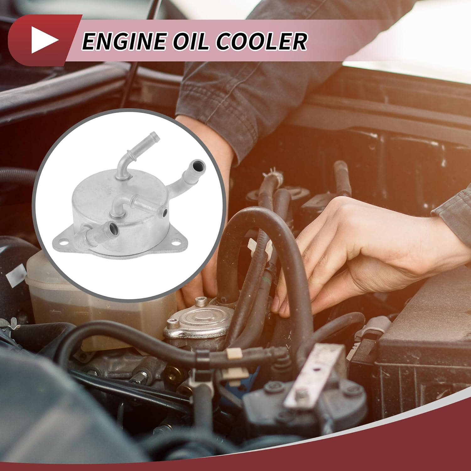 1 Pc Engine Oil Cooler for Honda Civic 2006-2011 Engine Transmission Oil Cooler No.19430RNAA51 Silver Tone Aluminum Alloy