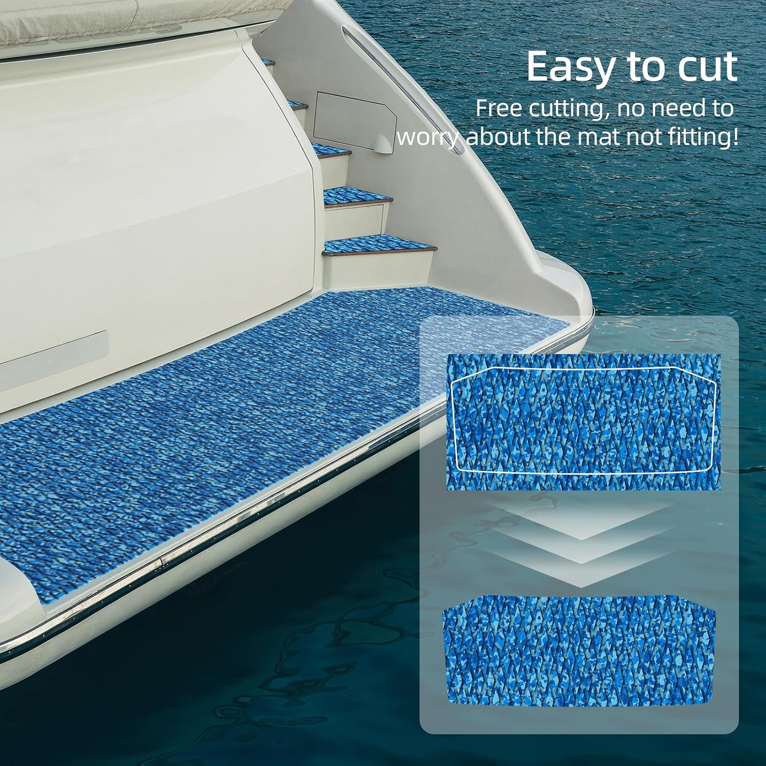 HZshark Boat Flooring EVA Foam Decking Sheet 94.5"x45"/35"/23" Camo Marine Flooring for Boats Self-Adhesive Non-Slip EVA Boat Flooring Marine Carpet for Boat Yacht Kayak Motorboat RV Floor Surfboard