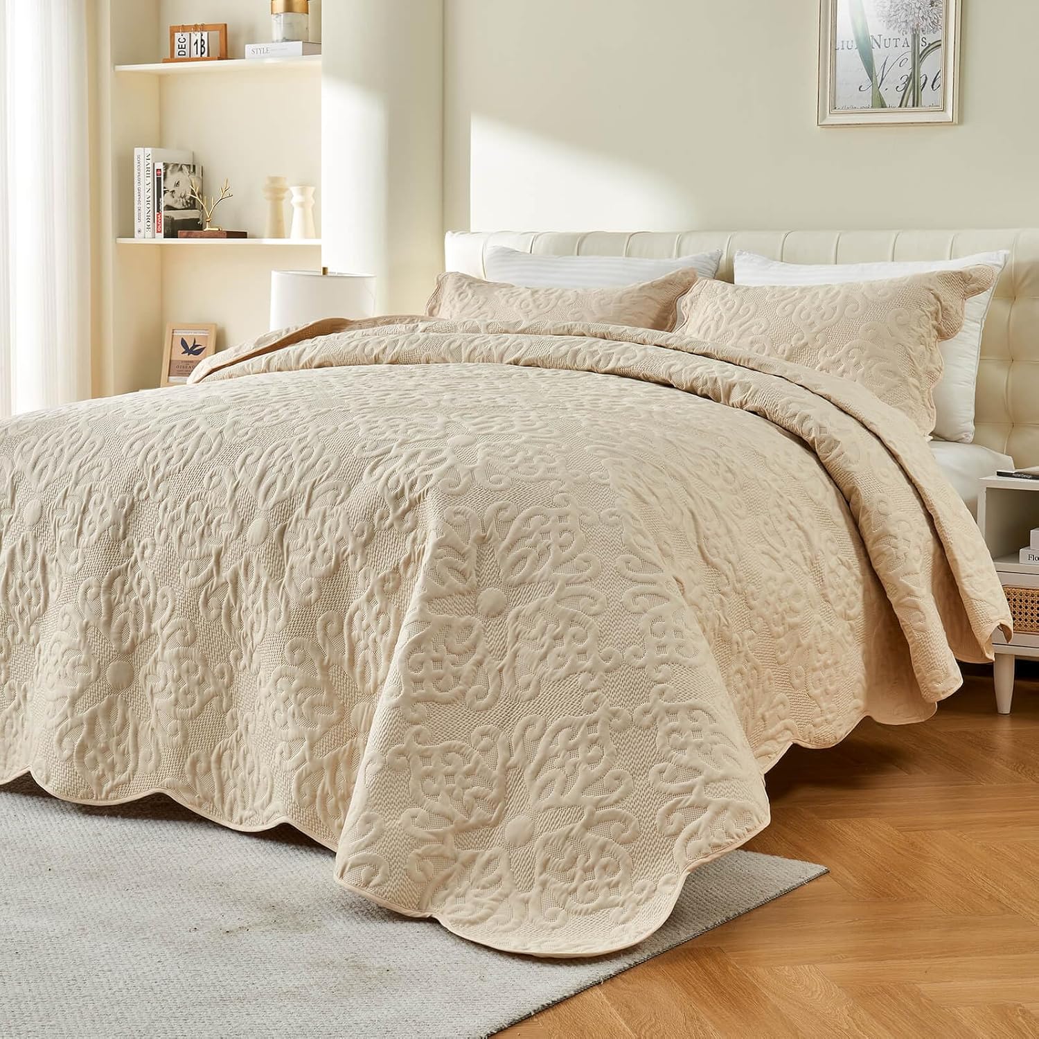 Oversized King Bedspreads 128x120 for Extra Tall King/California King Bed