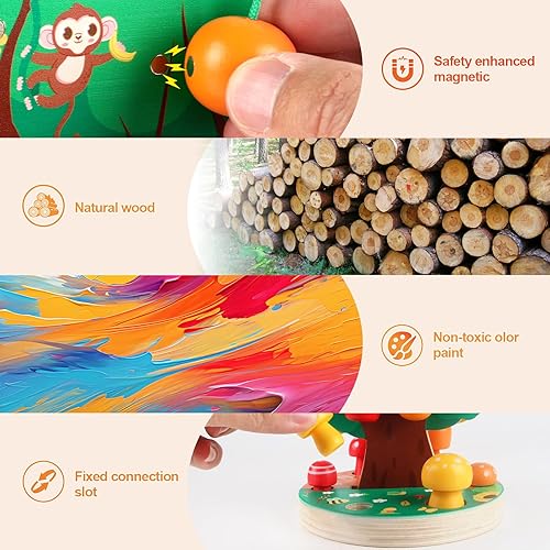 Miniatura 7 de Montessori Toys para niños de 3, 4, 5, 6 años, juguete sensorial de madera para niños pequeños, rompecabezas de clasificación de formas para