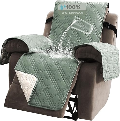 Miniatura 40 de PrinceDeco - Funda para sofá 100% impermeable para sofá de 3 cojines, apta para mascotas, antideslizante, para perros, lavable, protector de muebles