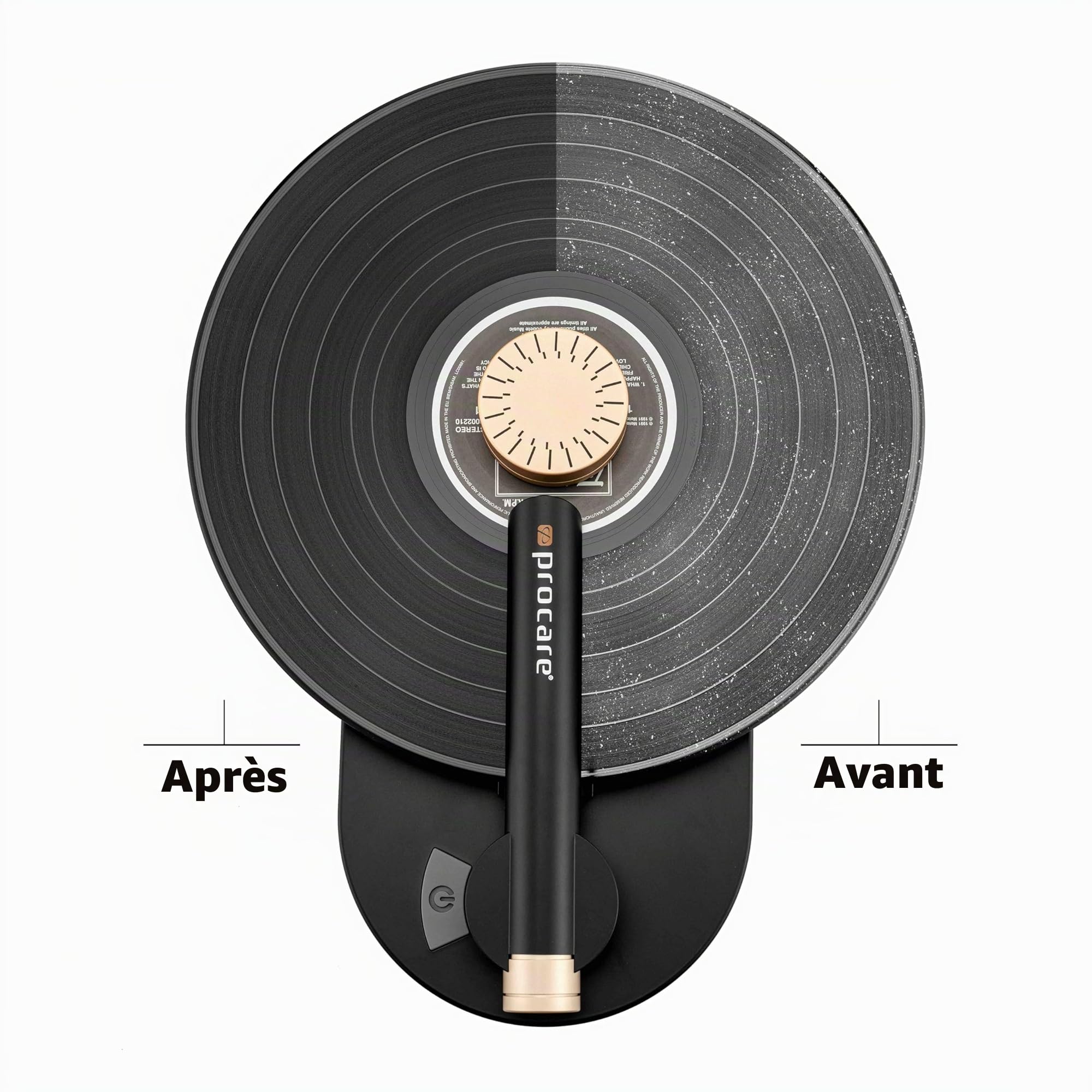 Procare Vinyl-Xperience Kit de Nettoyage de disques Pro – Comprend Une Machine de Nettoyage de disques, Une Brosse Antistatique en Fibre de Carbone, Une Brosse à Disque en Velours Doux, Un souffleur