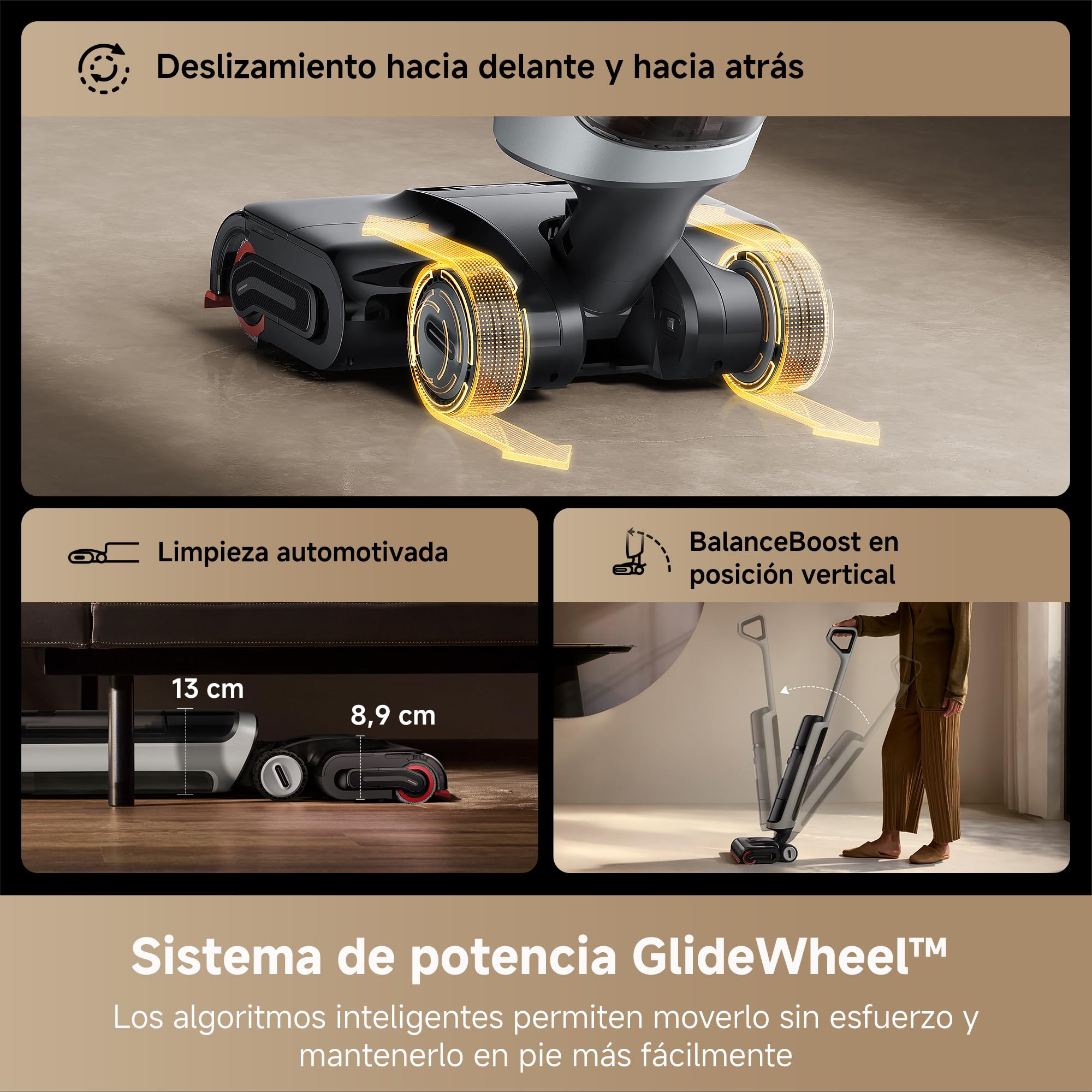 DREAME H15 Pro Heat Aspirador en Seco y Húmedo, Limpia con Agua a 85 °C, Brazo Robot GapFree IA, 0 Enredos, Detecta por RGB, 22000 Pa, Lava el Cepillo a 100 °C, Seca a 90 °C en 5 min, con App