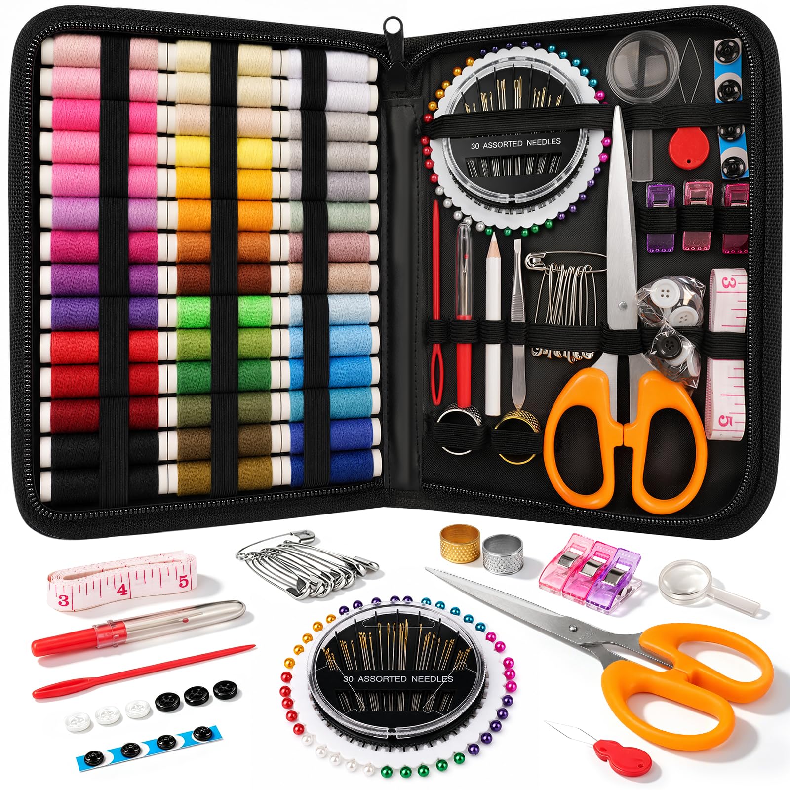 Coquimbo Sewing Kit Travel for Adults Beginner, 160 Pieces Sewing Supplies
