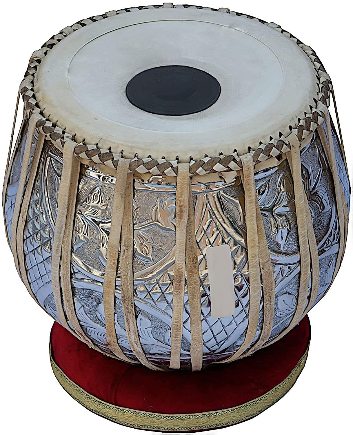 Devyom S Tabla-Set, 3 kg Designer-Chrom-Kupfer-Bayan, Sheesham Dayan Tabla, professionelle Delhi-Tabla-Trommeln, gepolsterte Tasche, Buch, Hammer, Kissen und Bezug