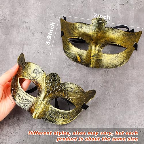 Miniatura 2 de Yunsailing 40 máscaras de mascarada de Mardi Gras máscaras venecianas vintage antiguas para cosplay