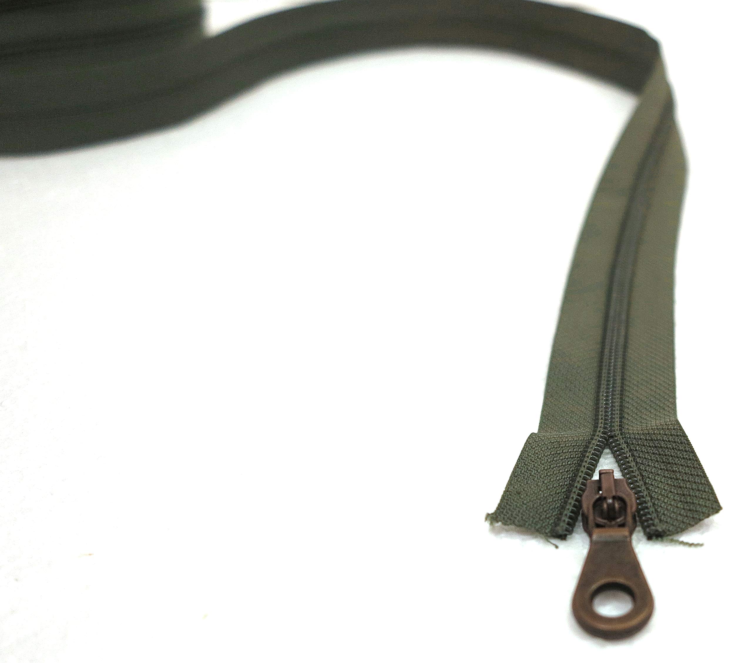 Artefizio Cerniere Lampo al Metro in Nylon, Catena Continua, 2 Colori a Scelta, Zip in Metallo, 7 Lunghezze,#5, fettuccia 100% Poliestere, Made in Italy