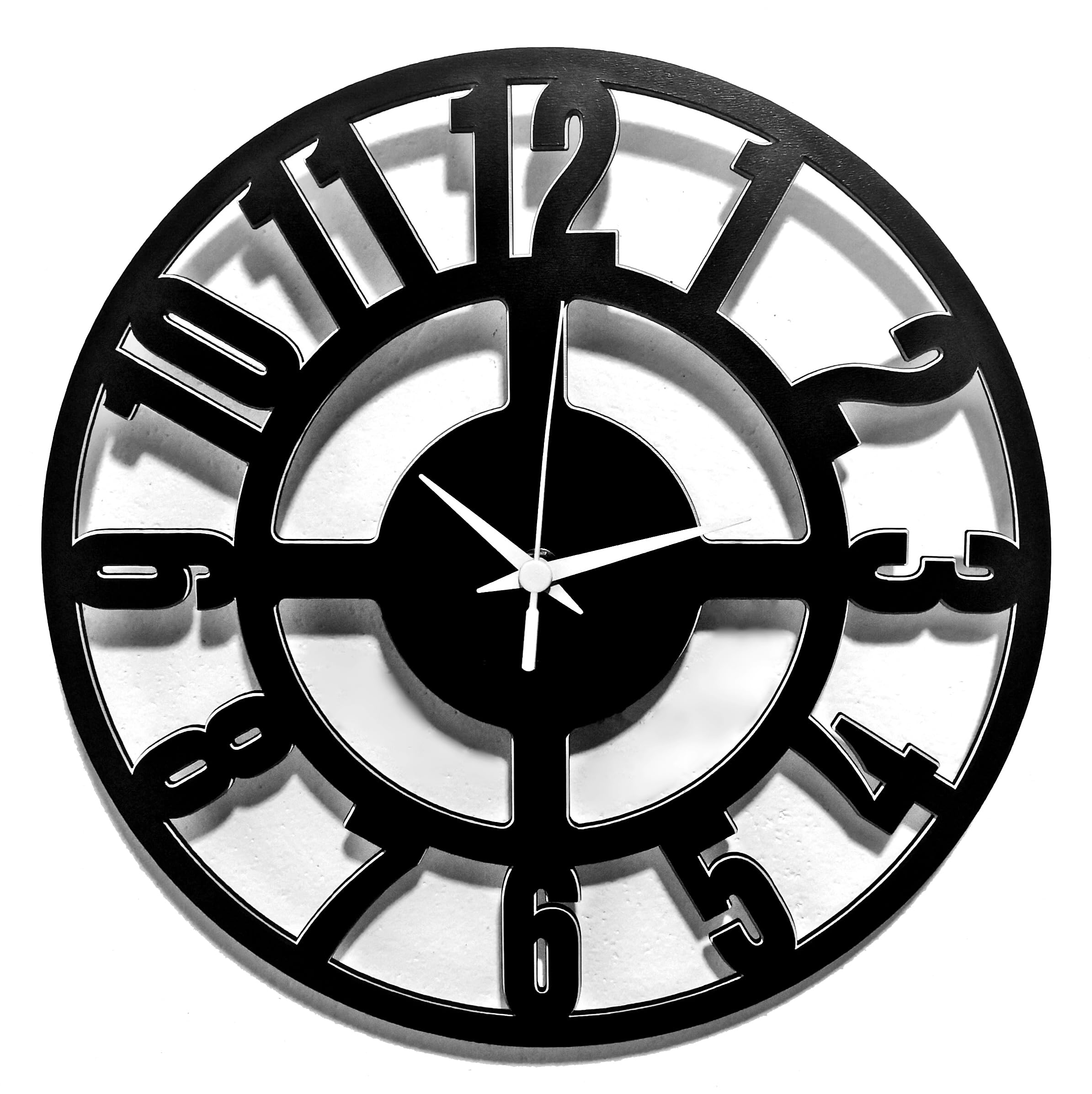 Instant Karma Clocks Watch, Wood, Black M1, 30cm