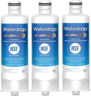 Waterdrop Alkaline DA97-17376B Water Filter, Enhances pH, Replacement for HAF-QIN/EXP, DA97-08006C, RF28R7201SR, RF28R7351SG, WD-F45-AL, 3 Filters