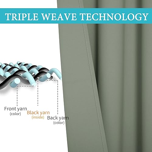 Miniatura 75 de RYB HOME Outdoor Curtains Blackout - 2 Panels Outside Curtains Waterproof Thermal Insulating for Patio Porch Garage Garden Gazebo Universal Biscotti