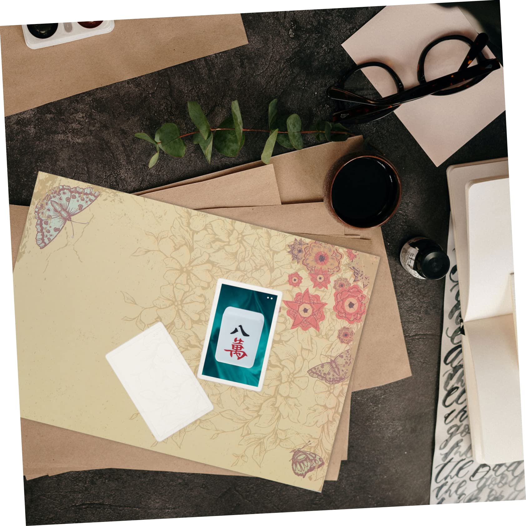 HANABASS 3Sets Quicksand Card Kits Flowing Art Craft Supplies for Unique Desktop Decorations Accessory for Home and Office Decor