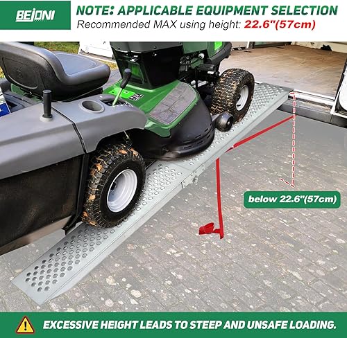 Miniatura 6 de Rampa portátil para motocicleta de 78.7 pulgadas de largo x 9 pulgadas de ancho, capacidad de 600 libras, rampa de carga con perforación, rampa para