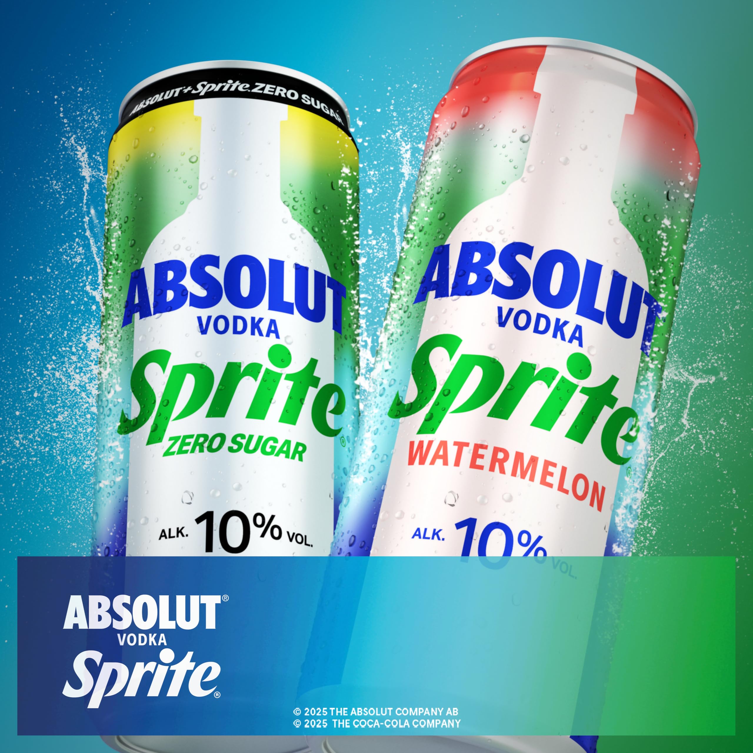 Absolut Vodka Sprite Wassermelone, alkoholhaltiges Mixgetränk, 12 x 330 ml