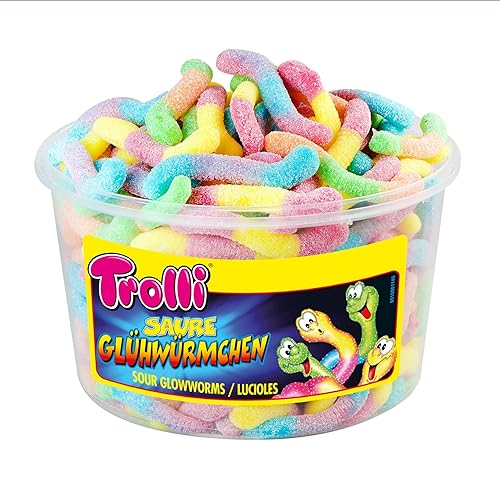 Trolli - Glühwürmchen - Fruchtgummi - sauer - Box - 1050 Gramm