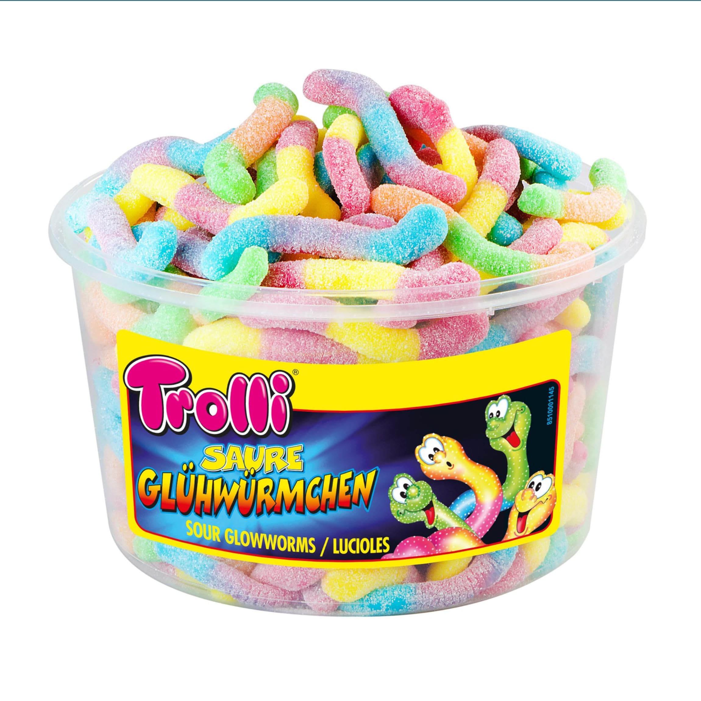 Trolli - Glühwürmchen - Fruchtgummi - sauer - Box - 1050 Gramm