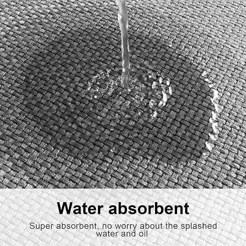 Miniatura 5 de Tapete para puerta de entrada interior, tapete tejido para puerta de entrada interior, parte trasera de goma de 33 x 21 pulgadas, tapete