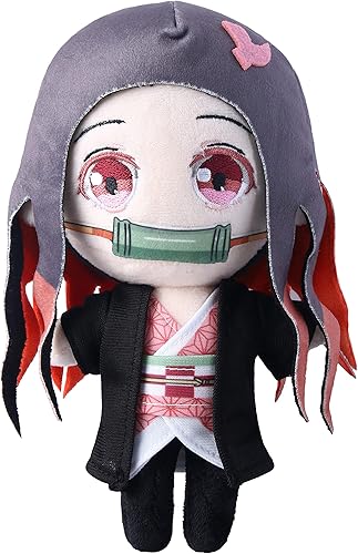 SOLOTIMES Figura de anime Kamado Nezuko - Muñeca de peluche de 7.8 pulgadas 7.9in, juguetes para niños, regalo de cumpleaños, accesorios de