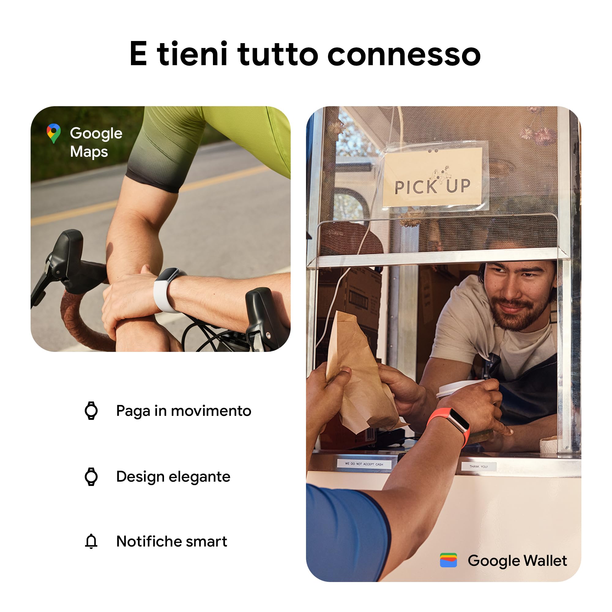 Google Fitbit Charge 6 Activity tracker con abbonamento Premium di 6 mesi incluso, 7 giorni di durata della batteria, Google Wallet e Google Maps