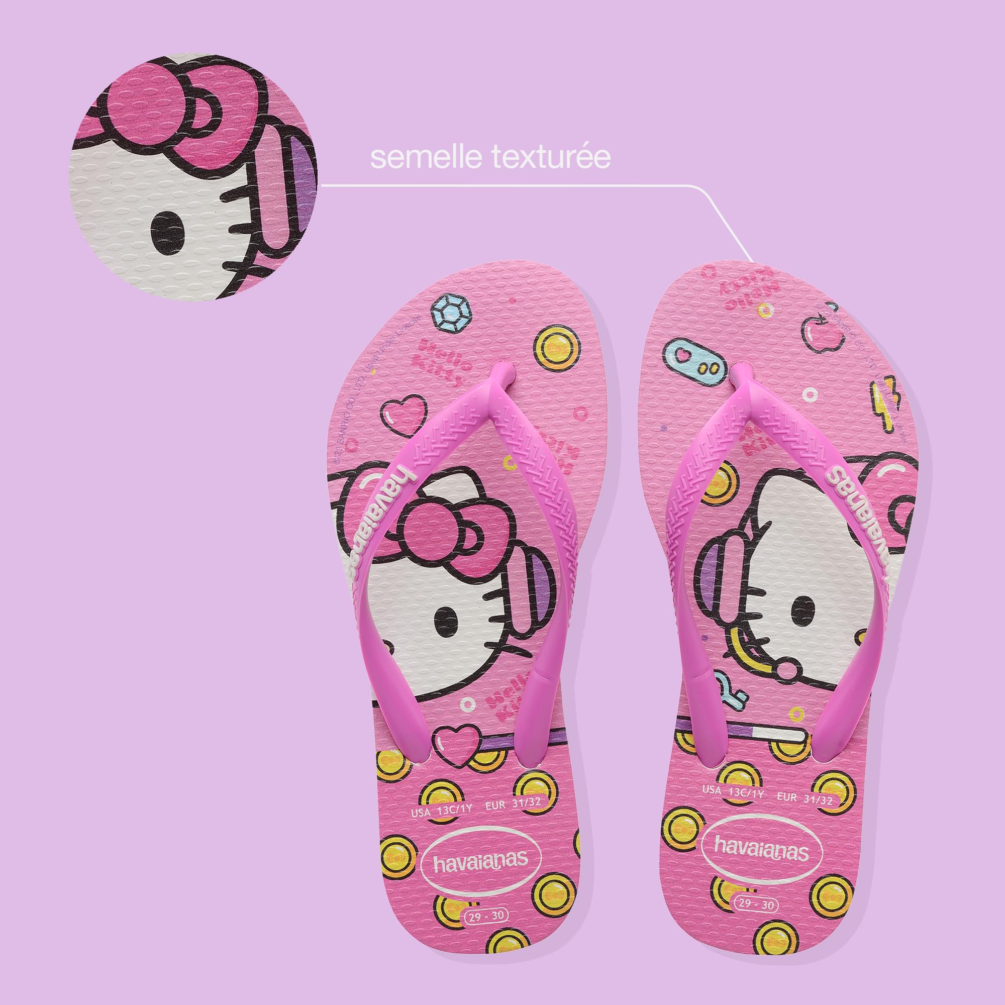Havaianas Kids Slim Hello Kitty Fille Tongs