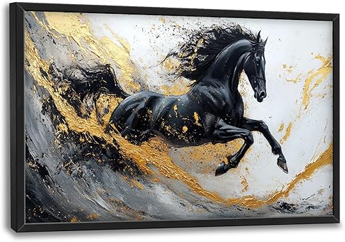 Arte de pared de caballos, imágenes de caballos, decoración de habitación de caballos, impresiones en lienzo modernas para el hogar, decoración