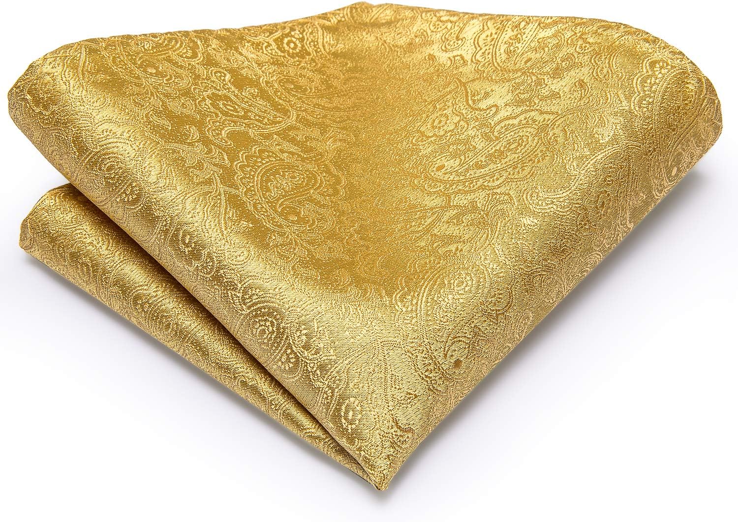 Hi-Tie Mens Plaid Ties Classic Paisley Necktie with Handkerchief Cufflinks Set Business Stripe Tie - Image 6