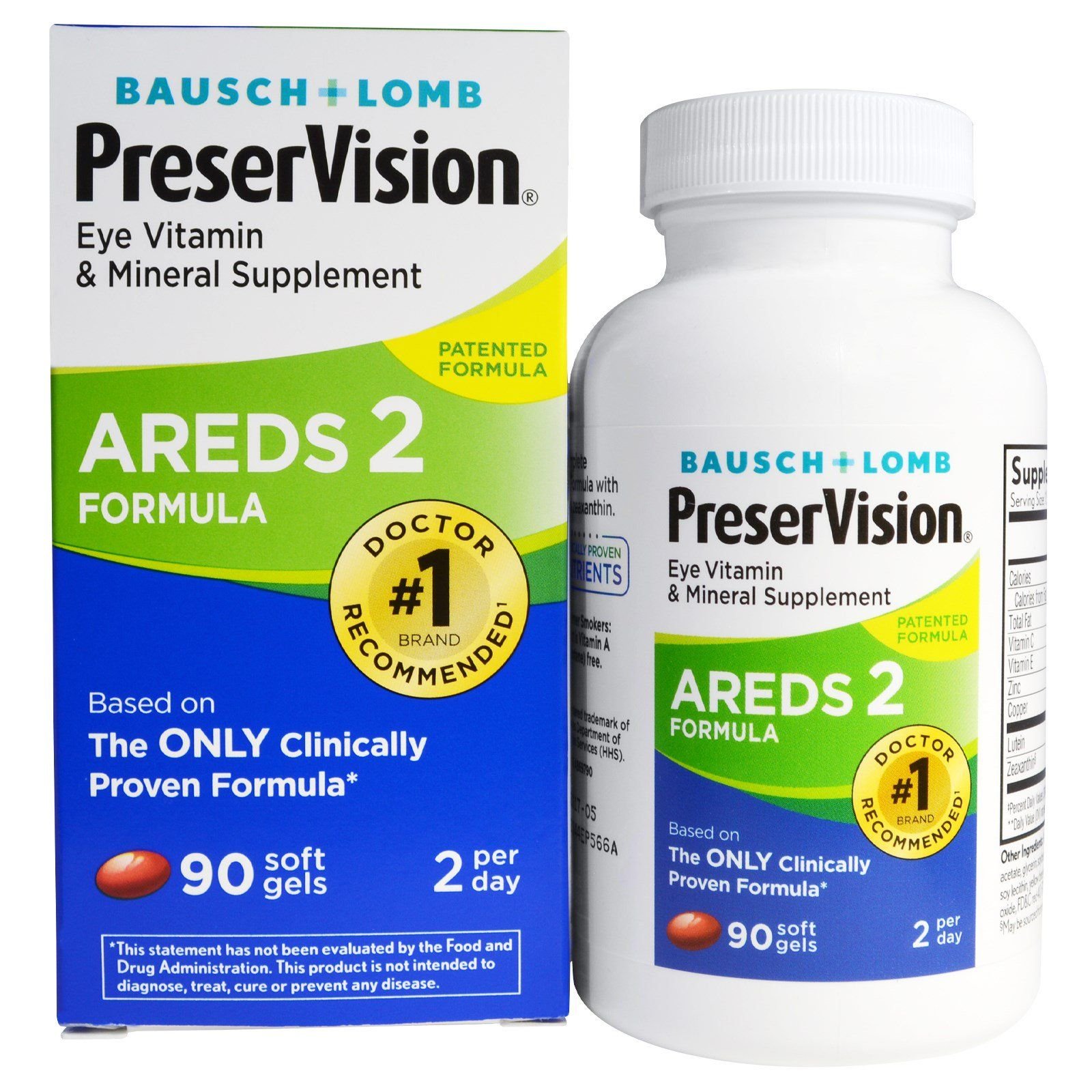 (Best by 12/2025) PreserVision AREDS 2 Eye Vitamins, #1 Eye Doctor Recommended Brand, Lutein and Zeaxanthin Supplement with Vitamin C, Vitamin E, Zinc, and Copper, 90 Softgels (Minigels)