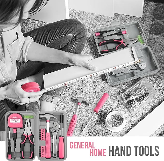 Kit de Herramientas Hi-Spec Rosa 20 Piezas con Estuche miniatura 6
