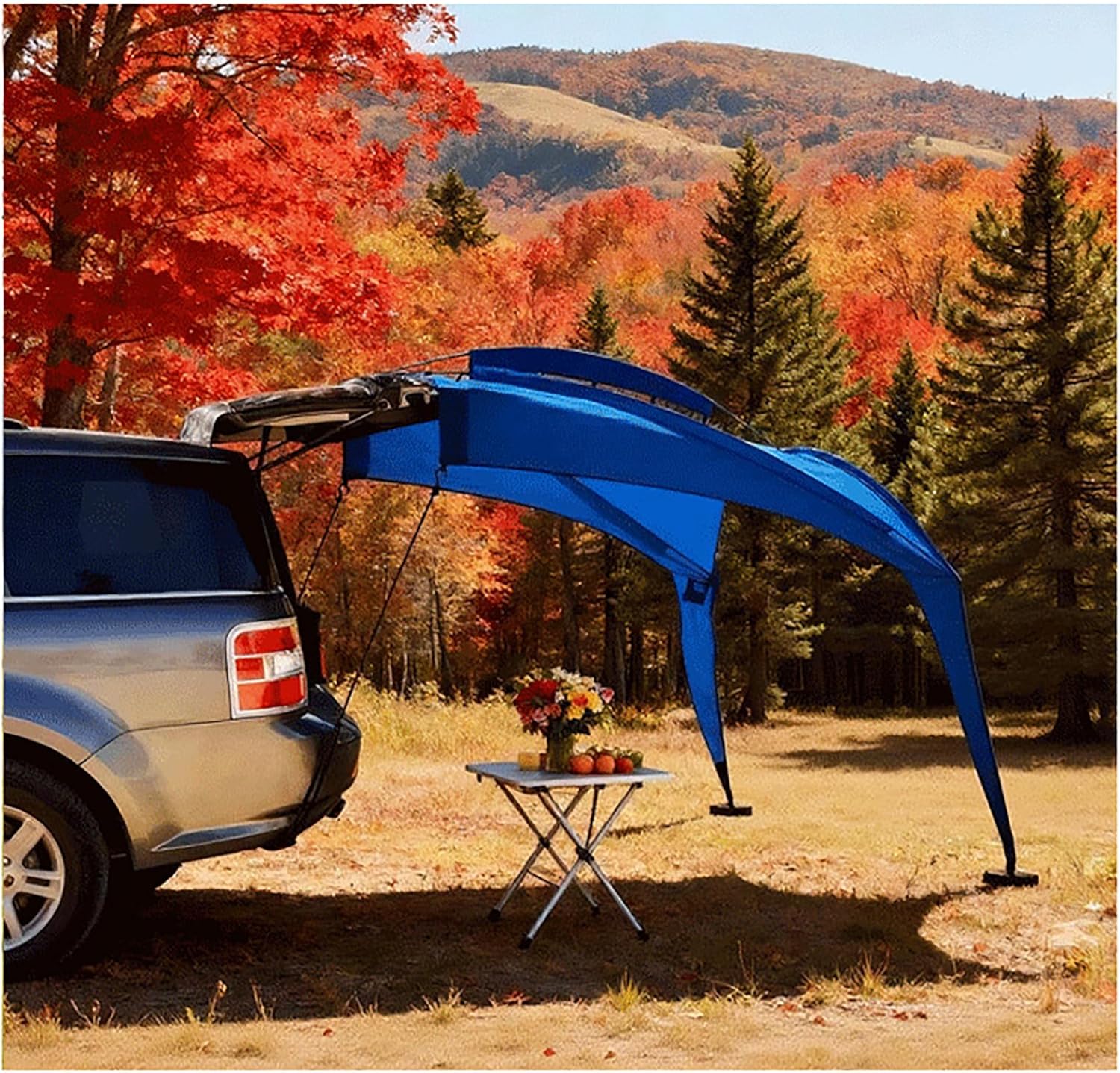 Car Tailgate Tent Awning - Waterproof Sun Shelter for Pickup Truck, SUV & Minivan, Portable Canopy for Camping & Picnic