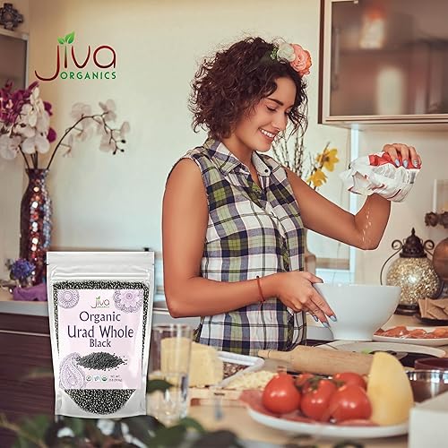 Miniatura 6 de Jiva Organics Organic Urad - Bolsa de 2 libras, color negro