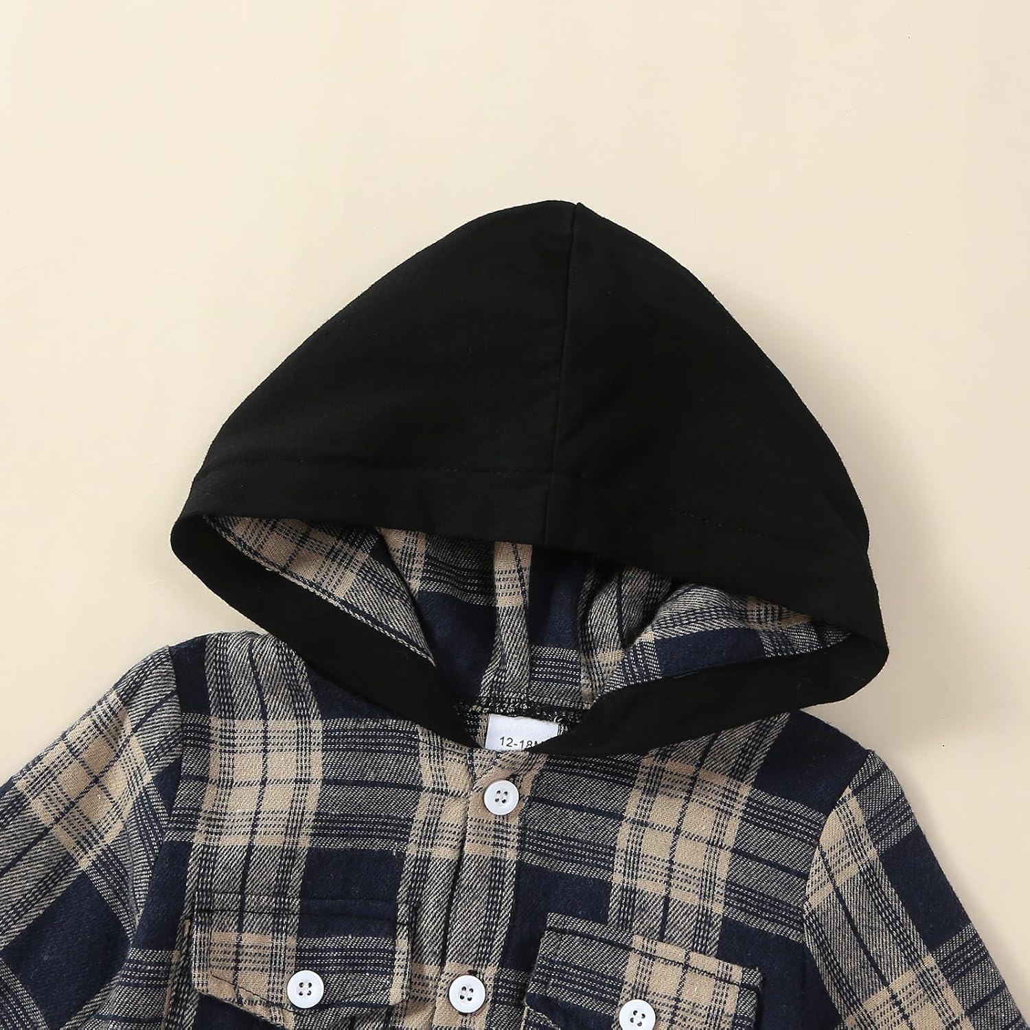 Toddler Baby Boy Fall Winter Clothes Long Sleeve Plaid Hooded Sweatshirt Ripped Holes Jeans Set 1-5 Years Old - Image 4