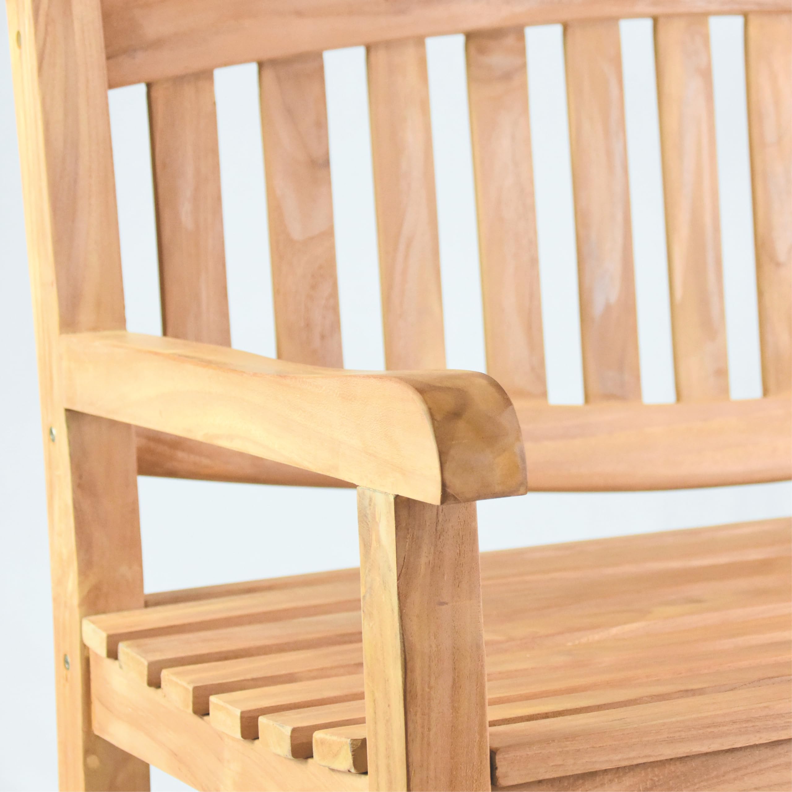 Divero 2-Sitzer Gartenbank „Bradford“ aus Teakholz, behandelt