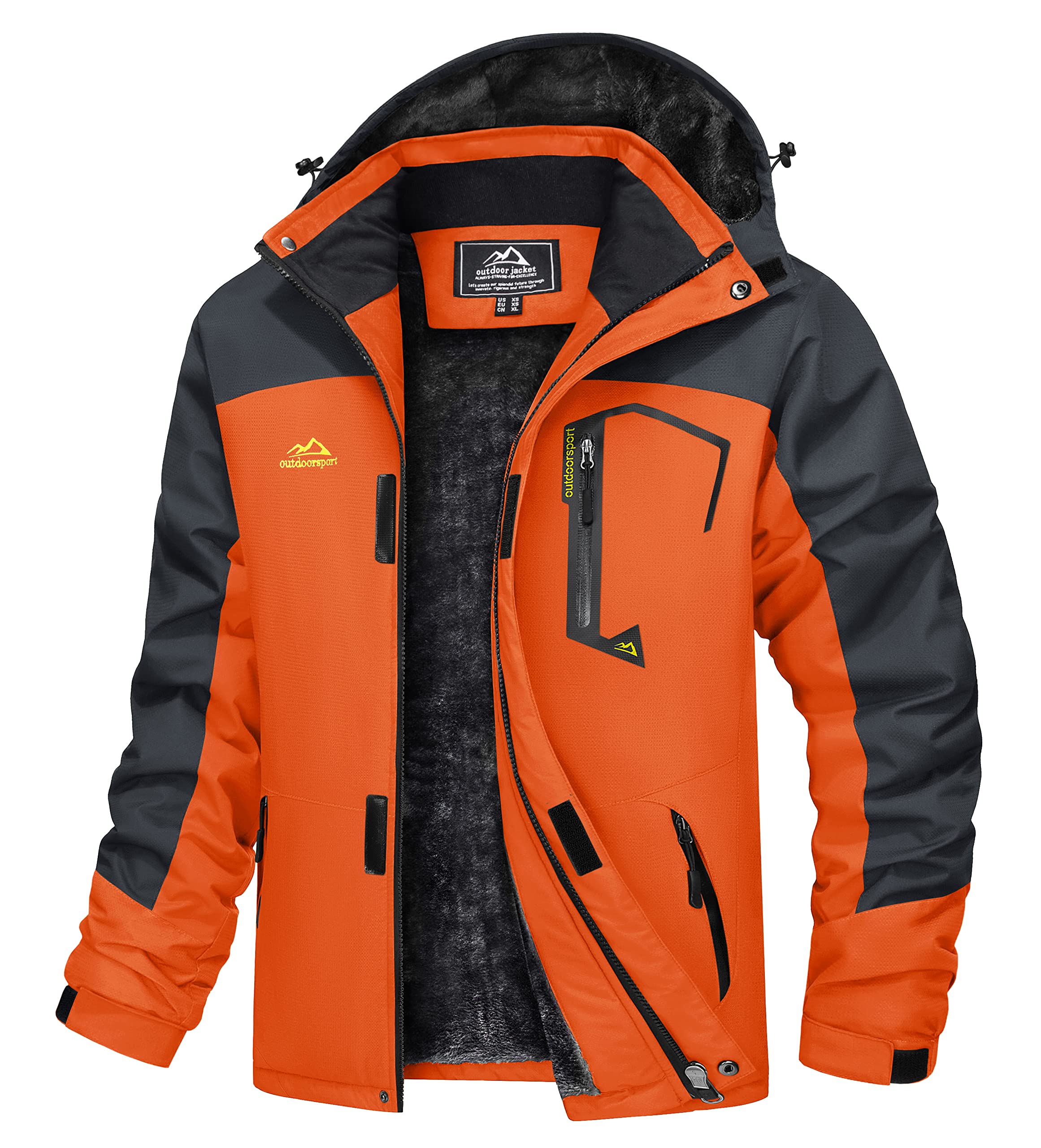 Magcomsen Mens Winter Coats Water Resistant Ski Snow Jacket Warm