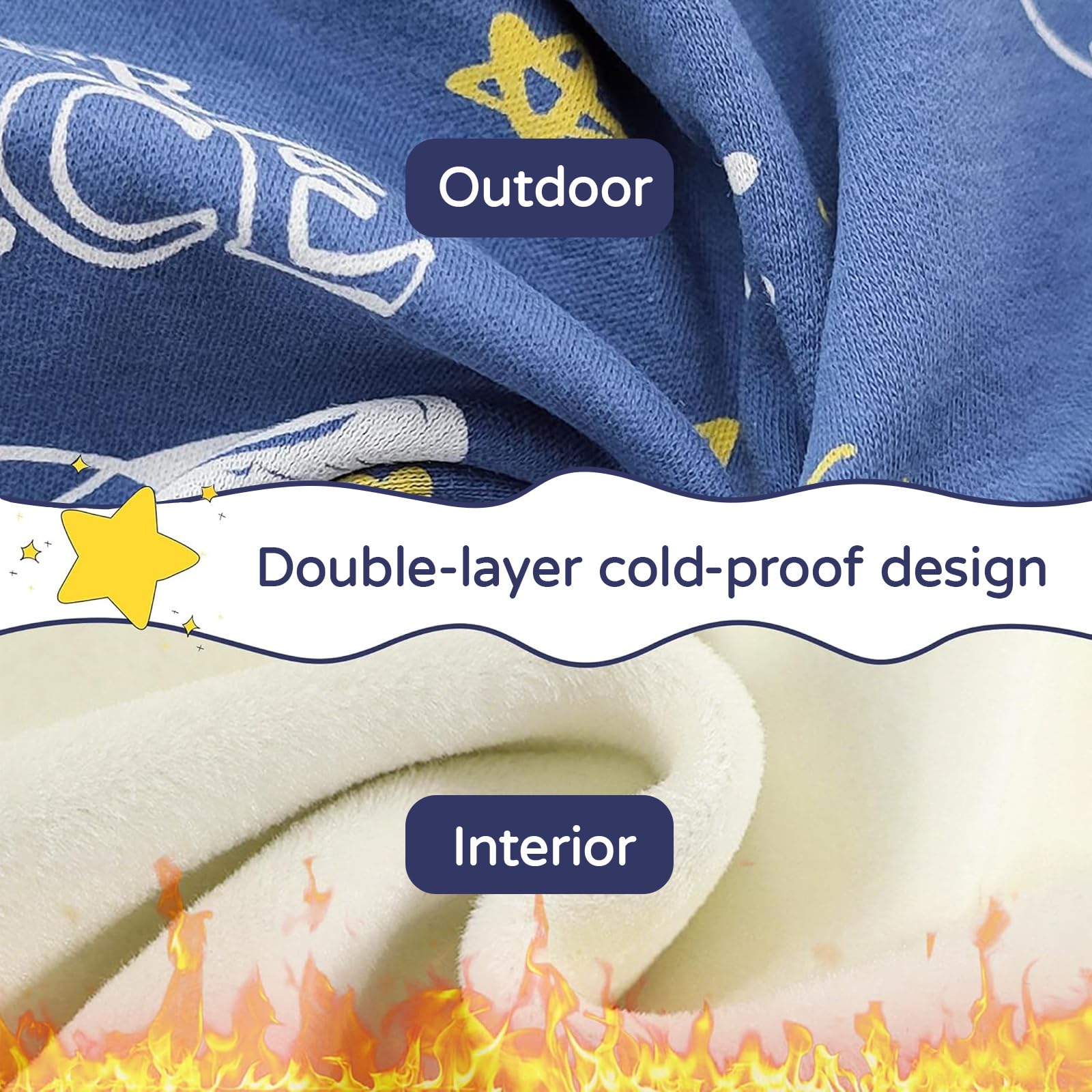 CIYIN Braga Cuello Niño 2 Piezas Bufanda Tubular Invierno Algodón Resistente al Viento