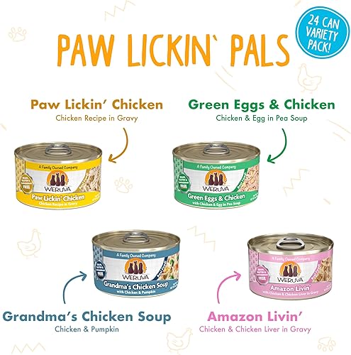 Miniatura 3 de Weruva Paw Lickin' Pals - Comida clásica para gatos, paquete variado, comida húmeda para gatos, latas de 3 onzas (paquete de 24)