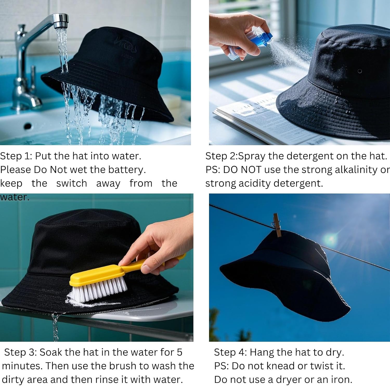 LED Rave Bucket Hat Light Up Fishman Hats USB Rechargeable EDM Gear Ideal Rave Gear for Festivals Parties - Image 5