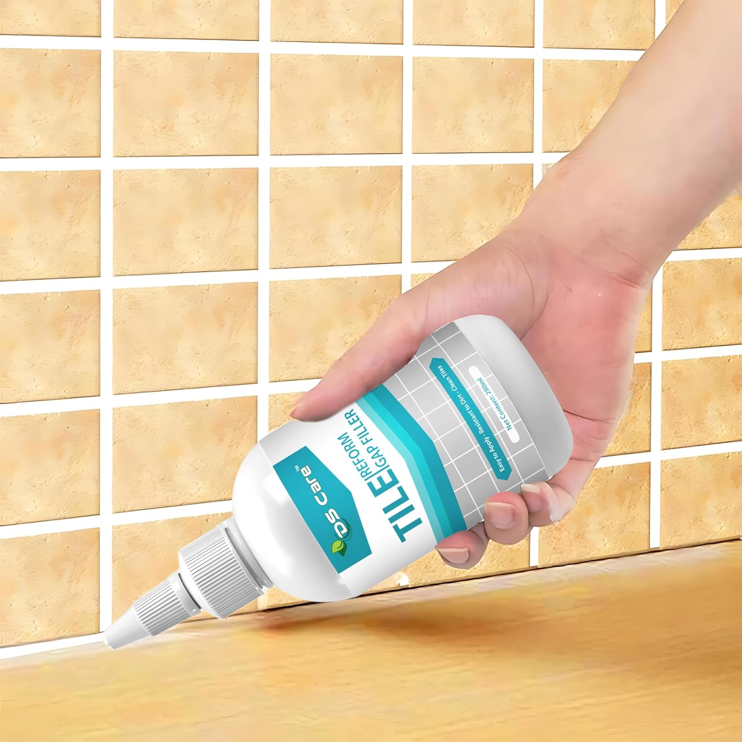 Tile Gap Filler – Gap Sealant, Grout, White Cement Paste Tube, Gap Filler for Walls and Joints, Waterproof Sealant, Tile Gap Filler Tube for Kitchen & Bathroom (280 ML)