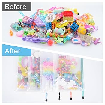 9 Paquetes De Bolsas De Malla De Doble Capa Con Cremallera, Bolsa Grande A4 A5 Con Cremallera Con Asa, Bolsa Transparente De Nailon Para Almacenamiento De Juguetes, Bolsas De Organización De