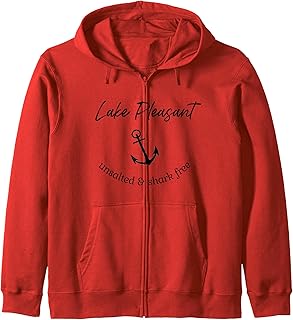 Lake Pleasant AZ Unsalted and Shark Free Funny Boat Idea Zip Hoodie