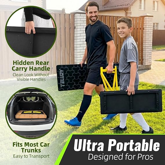 4-Angle Soccer Rebounder Board Wall Rebound Portable