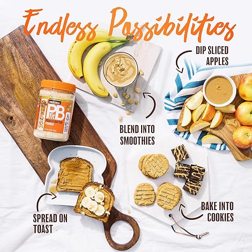 Miniatura 6 de PBfit Mantequilla de maní en polvo de chocolate, 15 onzas + mantequilla de maní original PBfit en polvo, 15 onzas