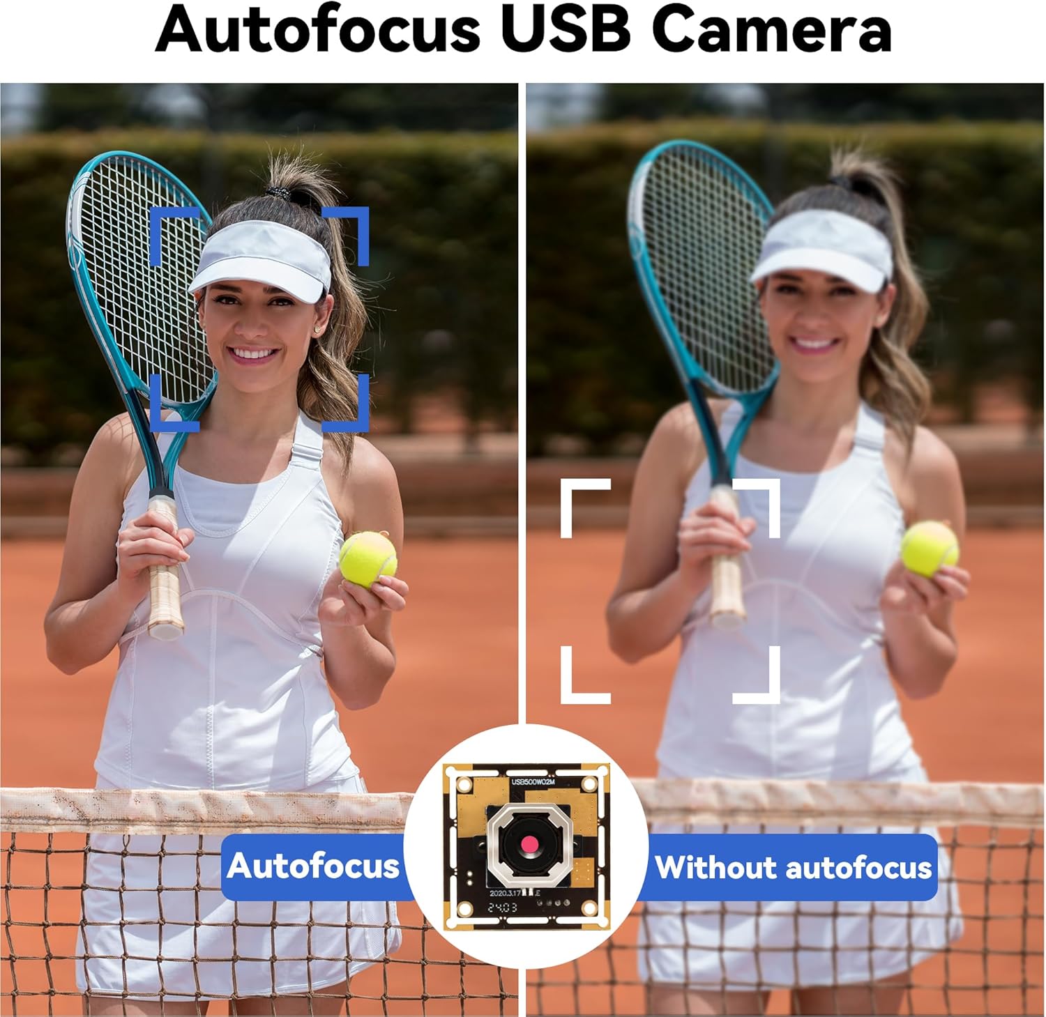 5MP Autofocus USB Camera Module 1944P 15fps Webcam with 60 Degree Lens Lightburn Camera for Raspberry PI Laptop Jetson Nano Compact Webcam for Monitoring Industrial Inspection VR