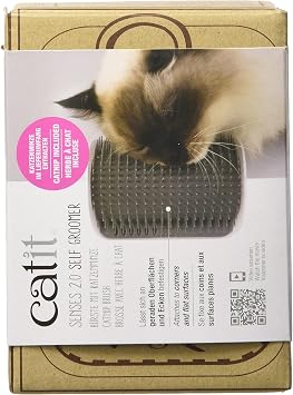 Catit 2.0 Personal Care Set, massage corner for cats, gray, 1 piece (single pack)
