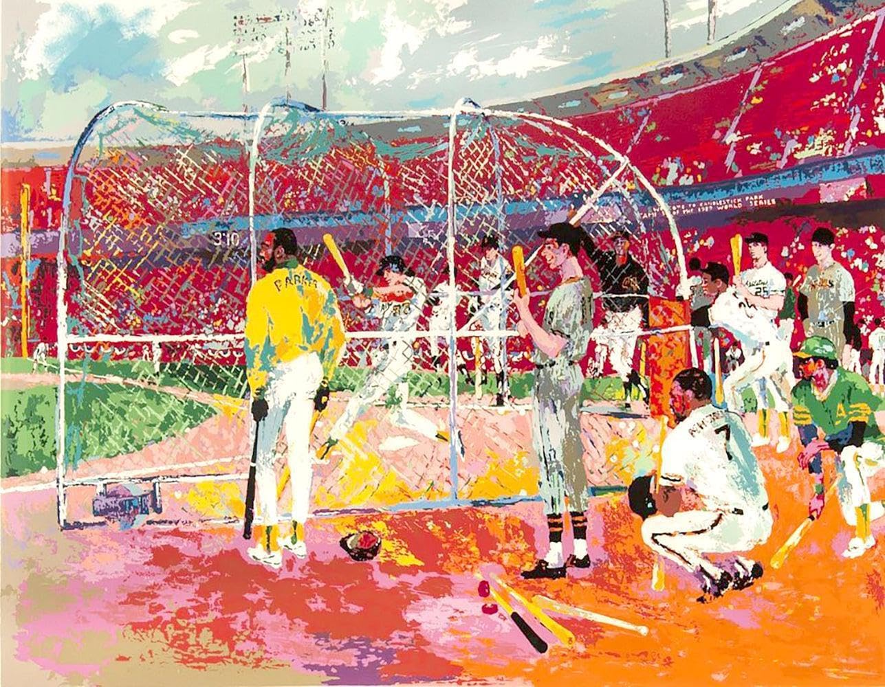 LeRoy Neiman, Bay Area Baseball Screenprint, signed and numbered in pencil