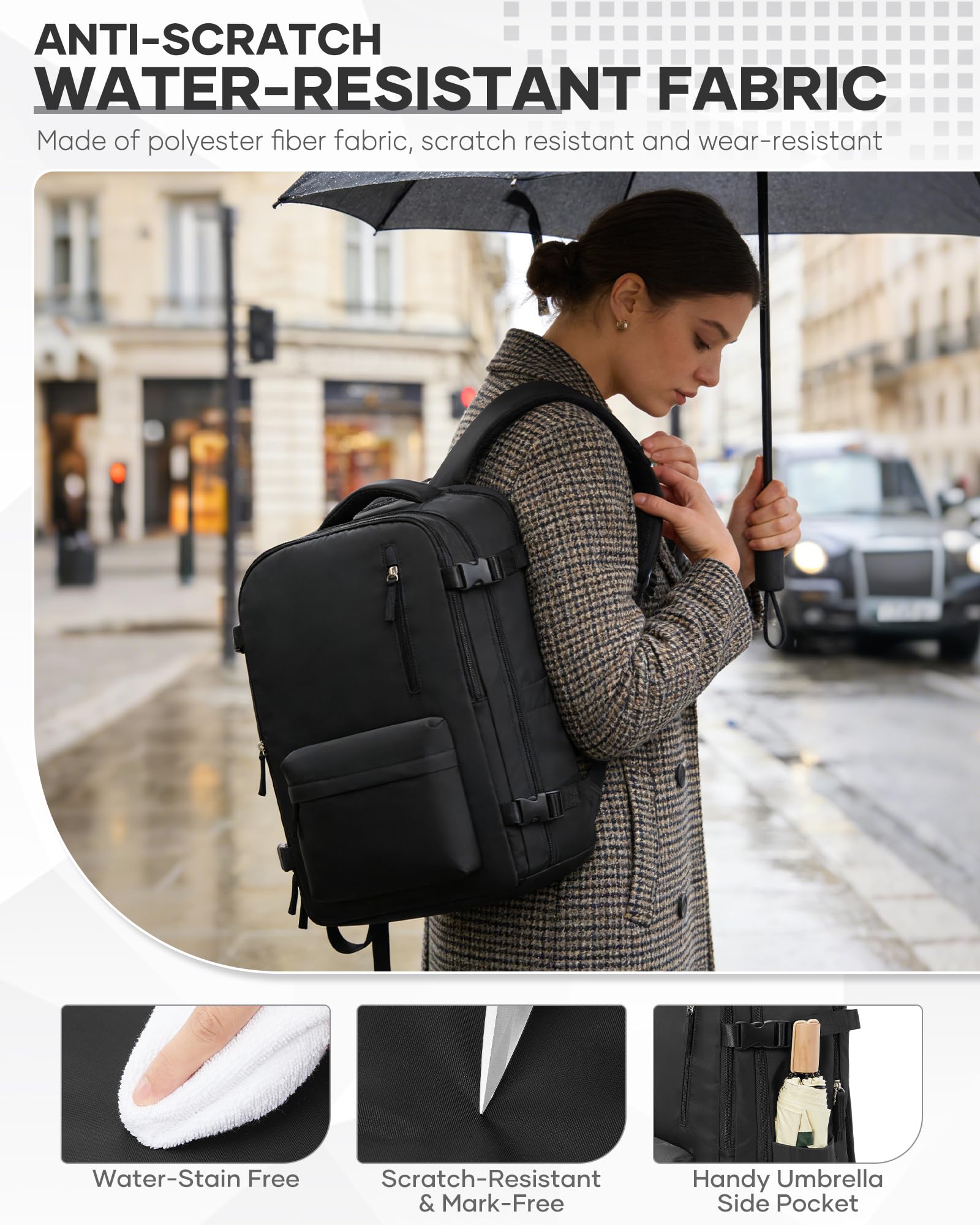 SZSYCN Vacuum Backpack Travel Bag With Pump Ryanair Cabin Bags 40x30x20 Underseat Ryan Air Hand Luggage 40 x 20 x 25 Carry On Baggage For Flights Backpack With Compression System — view 7